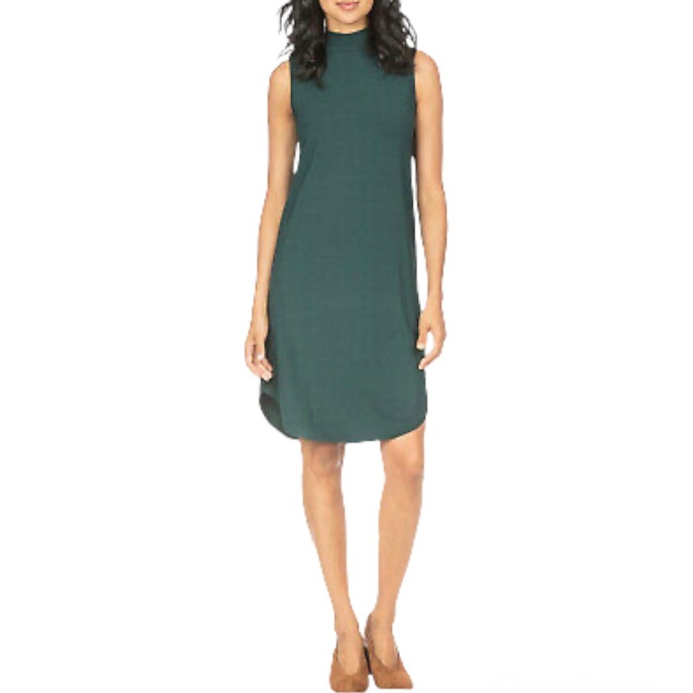 Lilla P Mock Neck Sleeveless Jersey Dress